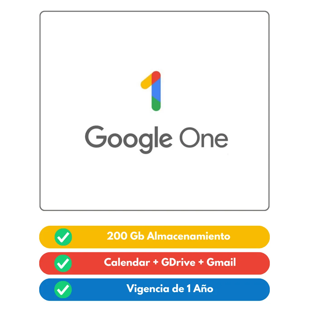 Google One 200Gb - 1 Año