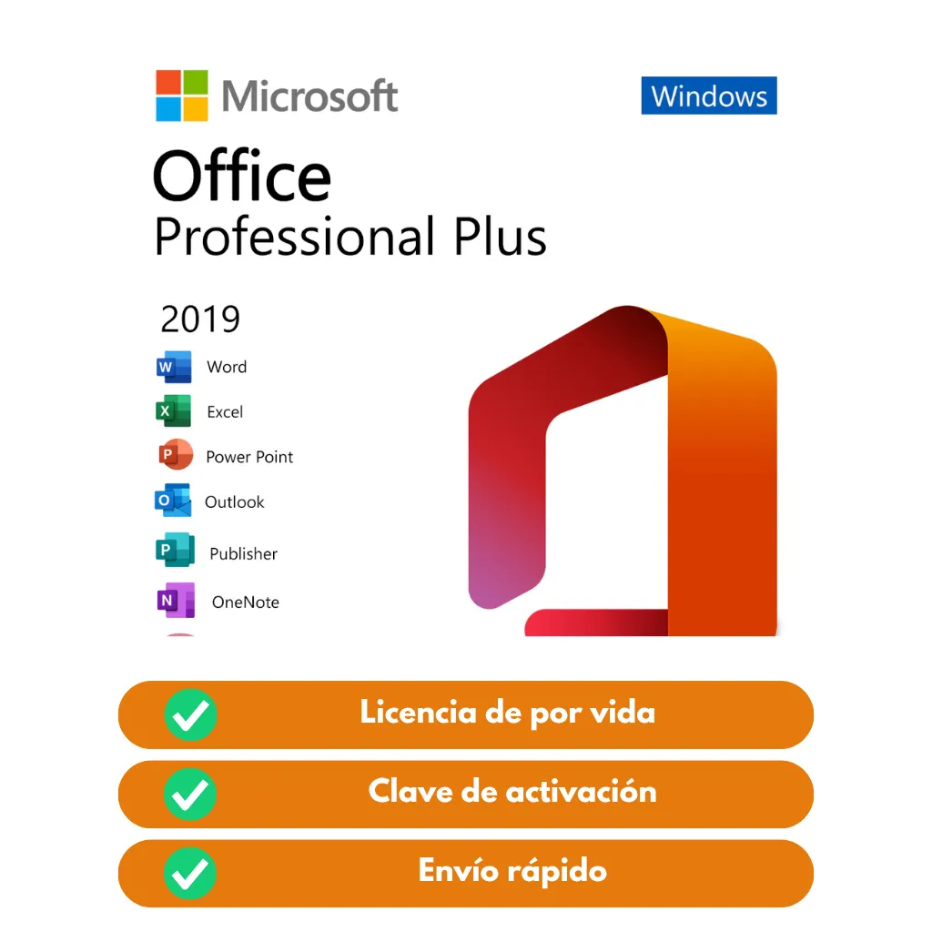 Microsoft Office Professional Plus 2019 - Licencia permanente - 1 PC - Word, Excel, PowerPoint